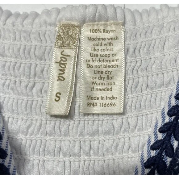 Japna Jumpsuit Womens Small Blue‎ White Stripes Beachy Boho Resort Festival - Picture 7 of 7